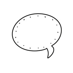 Hand drawn speech bubble doodle