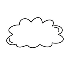 Hand drawn speech bubble doodle