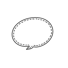 Hand drawn speech bubble doodle