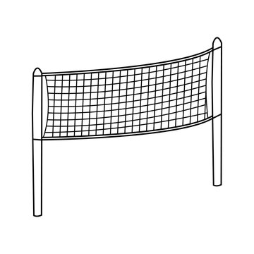 volleyball net in doodle style