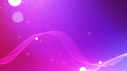 Fototapeta na wymiar Abstract purple and pink gradient waves background. Glowing lines with glitter particles