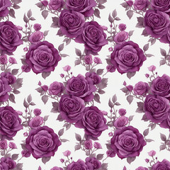 seamless pattern with purple roses