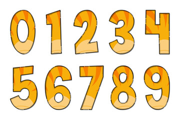 Handcrafted Dinosaur Skin Letters. Color Creative Art Typographic Design