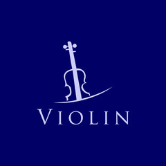 Violin logo design vector art