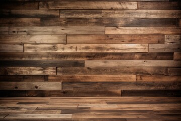Rustic woold plank wall, Generative ai