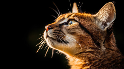 Asian golden cat created with Generative AI technology