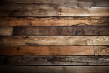 Rustic wooden plank background in shades of brown, Generative ai