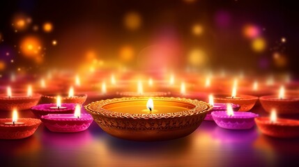 Happy Diwali. A traditional Indian festival. Diwali festival holiday design, Generative Ai