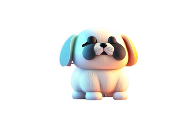 Cubic Canine puppy graphics 3D