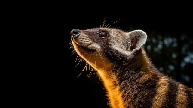 Banded palm civet created with Generative AI technology