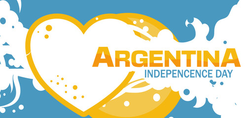 Fototapeta na wymiar Argentina independence day - banner