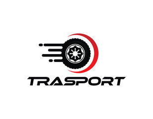 Simple Tires With Speed Swoosh Logo Design Template