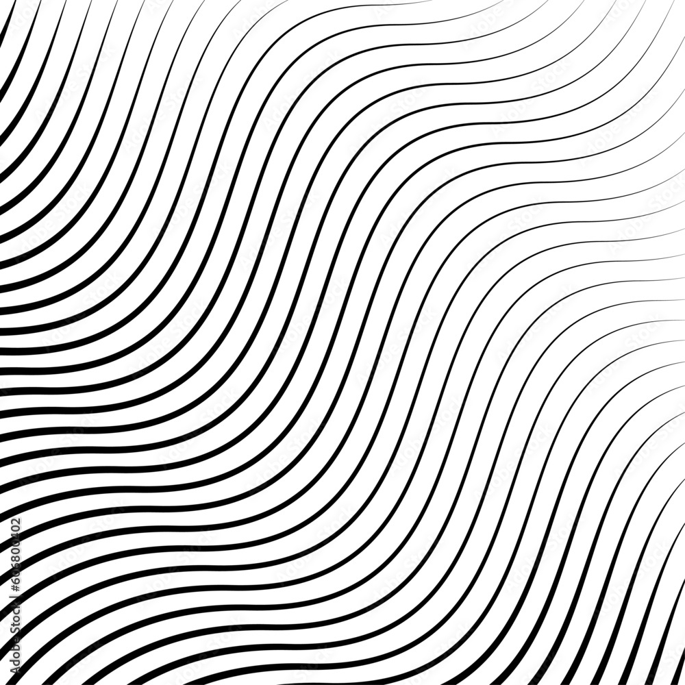 Wall mural vector wavy ripple stripes background