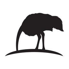 ostrich icon vector illustration simple design