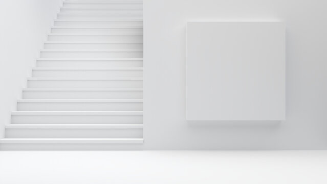 3d rendered illustration of a white door