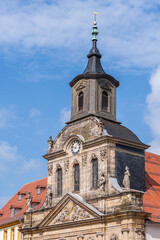 Fototapeta na wymiar Spitalkirche in der historischen Innenstadt von Bayreuth (Franken, Bayern)