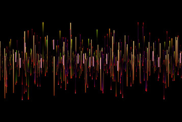 Frequency bars texture musical audio gradient rays style line art background