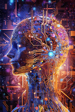 AI robot. Generative AI