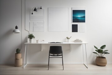 Naklejka na ściany i meble Ai Generated minimalist wall background