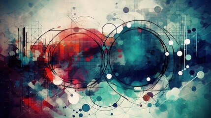 abstract grunge background with circles