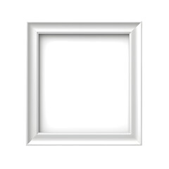 white photo frame transparent background, generative AI