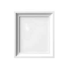 white frame on white wall, transparent background, generative AI