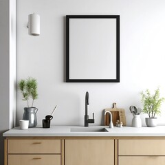 Naklejka na ściany i meble modern kitchen interior with kitchen