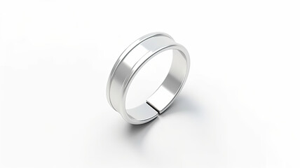 Mockup of simple silver ring created with Generative AI technology