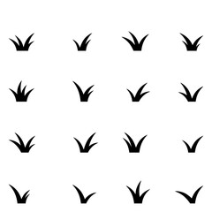 Vector Collection Set of Grass Silhouettes 