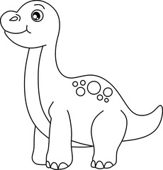 Dinosaur line art for coloring page