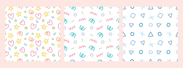 Doodle abstract handdrawn seamless pattern background. Design for template, book cover, poster, wallpaper.