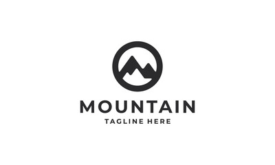 Simple mountain logo design vector illustration