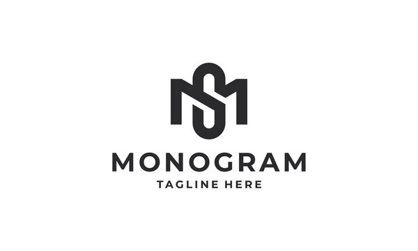 Initials MS or SM logo design. Initial letter logo design vector