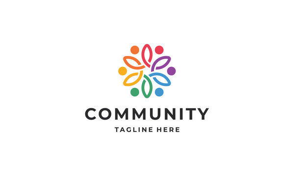 Community people, social community, human family logo abstract design vector