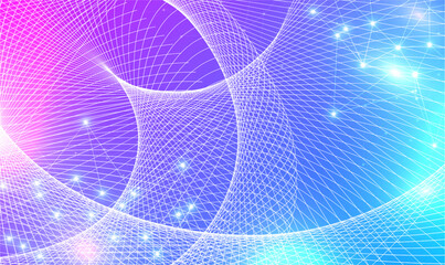 Abstract dynamic motion lines and dots background with digital colorful particles background. Digital neural networks. Healthcare and medicine background. Scientific and Innovation. Vector EPS10.