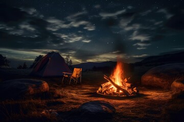 Campfire in the Dark Forest