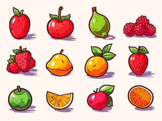 Assortment of various types of fruits.