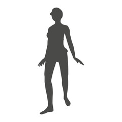 Illustration of a beautiful fashion model posing. Young attractive woman.