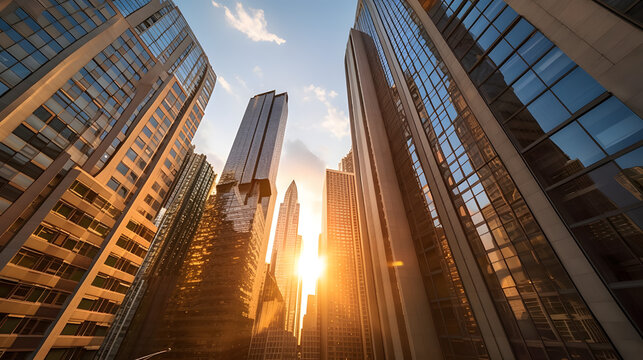 city skyscrapers. Generative AI