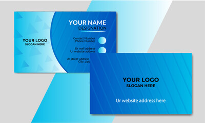 Corporate modern business card design for personal identity in illustration. 