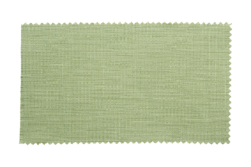 Green fabric sample isolated with clipping path