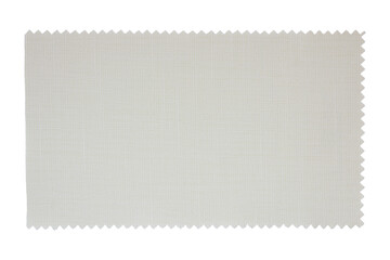 White fabric swatch samples texture isolated with clipping path