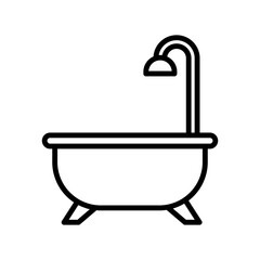 Bath tube icon vector on trendy design