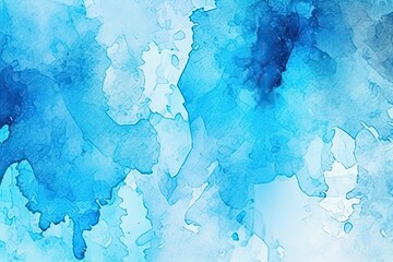 Blue abstract gradient watercolour background. Generative AI illustration.