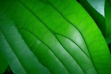 green leaf background , ai generative image 