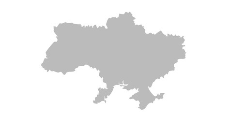 map of ukraine, isolated silhouette