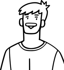 vector illustration of cute man cartoon