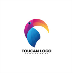 toucan gradient colorful design logo