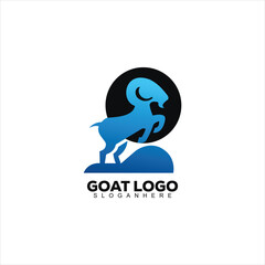 goat colorful gradient design logo