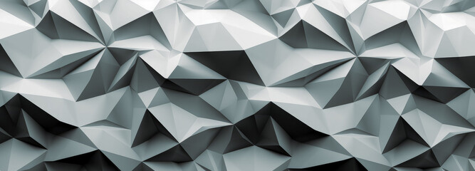 Geometric white background, monochromatic abstract white textured triangular background. Generative Ai Illustration.